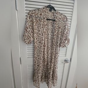 Express Animal Print Short Sleeve Dress